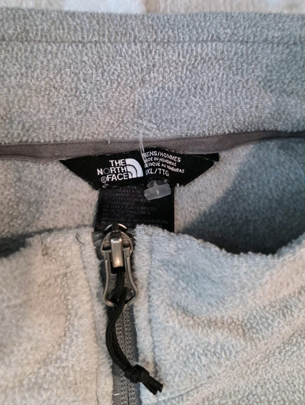 The North Face Light Gray Full-Zip Shirt Jacket with Contrasting Chest Pocket